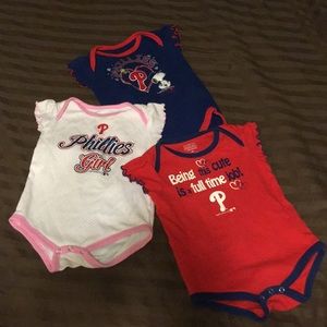 3 Phillies⚾️ onesies